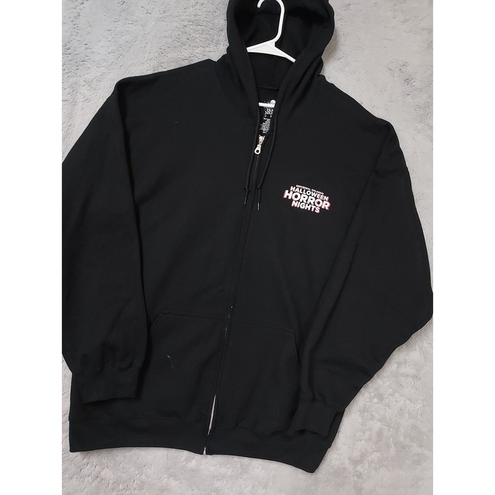 Halloween Horror Nights Jacket Mens XL Universal Studios 30 Years 30 Fears Black - Picture 2 of 11